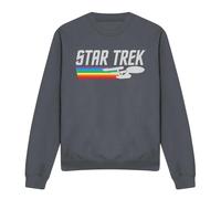 (M, Charcoal) Star Trek Unisex Adult Rainbow Trail Sweatshirt