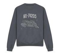 (M, Charcoal) Star Trek Unisex Adult The Defiant Sweatshirt