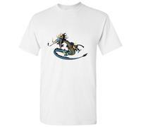 (M) Chinese Mystical Dragon God Art White Men T Shirt Tee Top