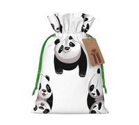 M Christmas Bags â€“ Cute red panda outside Print Holiday Drawstring Gift Pouches for Xmas, Birthday, Wedding & Party Favors