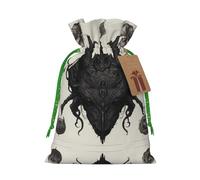 M Christmas Bags â€“ Devil's Flower Print Holiday Drawstring Gift Pouches for Xmas, Birthday, Wedding & Party Favors
