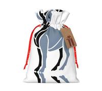 M Christmas Sacks Bag Pouches - Ram Zodiac Sign Print Goody Wrapping Treat Gift Pouch for Birthdays, Weddings