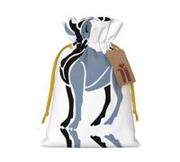 M Christmas Sacks Bag Pouches - Ram Zodiac Sign Print Goody Wrapping Treat Gift Pouch for Birthdays, Weddings