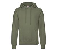 (M, Classic Olive) Fruit Of The Loom Mens Hooded Sweatshirt / Hoodie