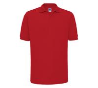 (M, Classic Red) Russell Mens Ripple Collar & Cuff Short Sleeve Polo Shirt