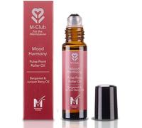 M-Club Bergamot & Juniper Essential Oil Pulse Point Roller for Mood Harmony - Aromatherapy Natural Essential Oil Blend to Encourage Relaxation, Harmony & Well-Being - Travel-Friendly Roll On 8ml