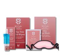 M-Club Dry Eye Relief Bundle - Soothing Heated Mask, Tea Tree Eyelid Wipes & Eye Drops - Daily Care for Irritated, Dry & Sore Eyelids - Hormonal, Menopausal & Sensitive Eyecare Support