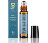 M-Club Jasmine & Sandalwood Essential Oil Pulse Point Roller - Aromatherapy Calm Companion Promotes Tranquillity - Natural Essential Oil Blend with Jasmine & Sandalwood - Bag Friendly Roll On 8ml