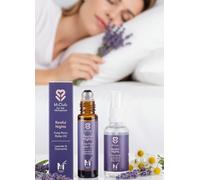 M-Club Restful Nights Bundle - Lavender & Chamomile Sleep Aid Set with Pillow Spray & Pulse Point Roller Oil - Natural Aromatherapy for Relaxation, Calm & Better Sleep