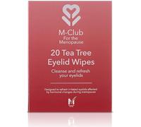 M-Club Tea Tree Eyelid Wipes - Biodegradable Eye Wipes - Suitable for Blepharitis, Dry Eye, MGD & Irritated Eyes - Individually Wrapped, Travel-Friendly, Ideal for Sensitive Eyes - 20 Pack
