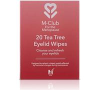 M-Club Tea Tree Eyelid Wipes - Biodegradable Eye Wipes - Suitable for Blepharitis, Dry Eyes, MGD & Irritated Eyes - Individually Wrapped, Travel-Friendly, Ideal for Sensitive Eyes - 20 Pack