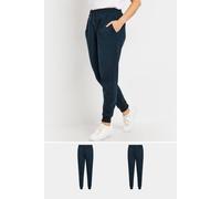 M&co 2 Pack Cuffed Drawstring Joggers In Blue Blue