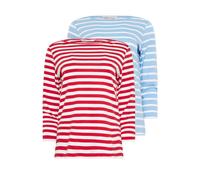 M&Co Women's 2 Pack Stripe Slash Neck Tops | Size: 20 M&Co Multicolor 20