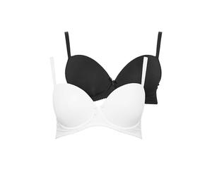 M&Co 2 Pack & White Moulded T-Shirt Bra - Women's