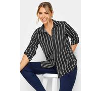 M&Co Stripe Long Sleeve Shirt - Women's Black