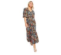 M&Co Abstract Print Maxi Dress - Women's Black