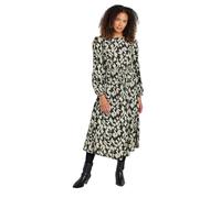 M&Co Womens Animal Print Smock Dress - Women's Black