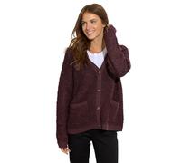 M&Co Berry Boucle Knitted Cardigan - Women's Red