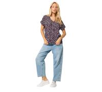 M&Co Berry Ditsy Floral Button Front Blouse - Women's