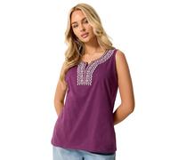 M&Co Berry Embroidered Cotton Vest Top - Women's