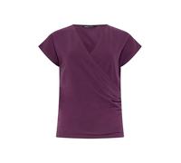 M&Co Berry Grown-On Sleeve Wrap Top - Women's Purple