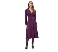 M&Co Berry Long Sleeve Wrap Dress - Women's Purple