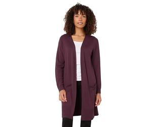 M&Co Berry Longline Cardigan - Women's Purple