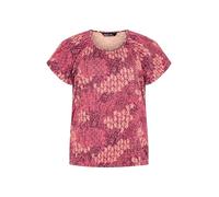 M&Co Berry Purple Patchwork Print Top - Women's