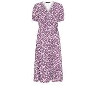 M&Co Berry Red Ditsy Floral Midi Wrap Dress - Women's