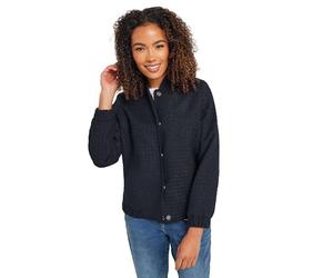 M&Co Blue Boucle Bomber Jacket - Women's