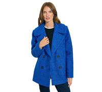 M&Co Blue Double Breasted Boucle Jacket - Women's