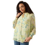 M&Co & Blue Floral Tie Neck Blouse - Women's