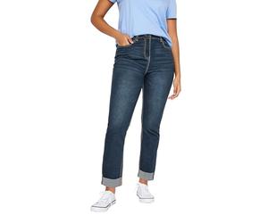 M&Co Blue Mid Wash Ankle Grazer Cigarette Jeans - Women's