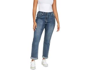 M&Co Blue Mid Wash Boyfriend Jeans - Women's