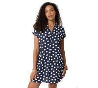M&Co Blue Polka Dot Beach Dress - Women's