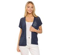 M&Co Blue Short Sleeve Cardigan - Women's