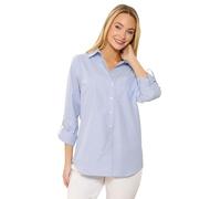 M&Co Blue & White Stripe Shirt - Women's