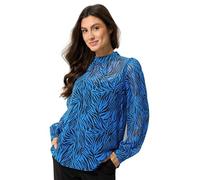 M&Co Blue Zebra Print Blouse - Women's