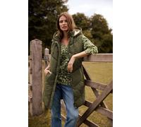 M&co Borg Lined Hooded Gilet In Green Green 18