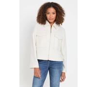 M&co Boucle Zip Through Jacket In Ivory Ivory 12