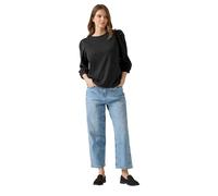 M&Co Broderie Cotton Puff Sleeve Top - Women's Black