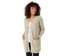 M&Co Brown Button Detail Midi Cardigan - Women's