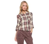 M&Co Brown & Pink Check Shirt - Women's