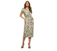 M&Co Womens Brown Printed Tie Front Dress - Women's