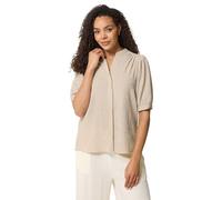 M&Co Women's Textured Puff Sleeve Shirt in Natural | Size: 14 M&Co Natural 14