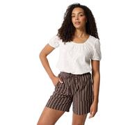 M&Co Brown Stripe Tie Waist Shorts - Women's