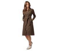 M&Co Brown Zip Denim Midi Dress - Women's
