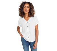 M&Co Button Front Blouse - Women's White