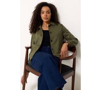 M&Co Green Button Up Faux Suede Jacket - Women's