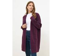 M&co Cable Knit Cardigan In Purple Purple 18-20
